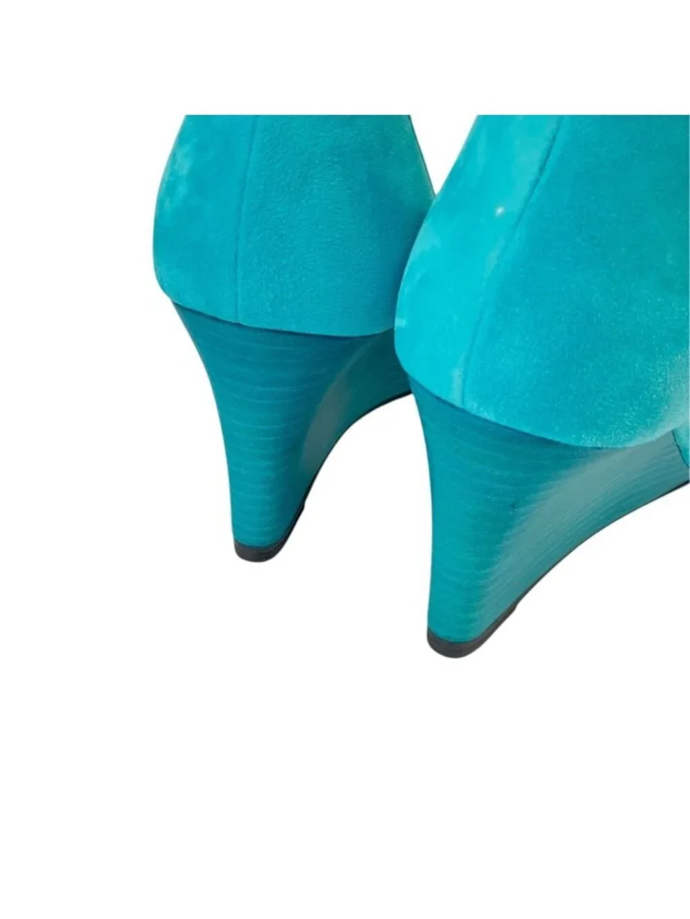 Hermes Legend H Motif Wedge Sole Sandals Turquoise Blue